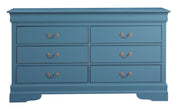 Traditional storage dresser by Glory Furniture featuring elegant wood finish and multiple drawers for spacious organization.