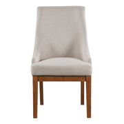 Gilsea - Fabric & Synthetic Leather Side Chair (Set of 2) - Beige & Brown Finish - R&R Furniture Gallery (Fountain Valley, CA)