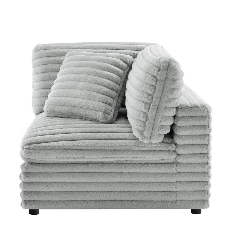 Jenny - Corner Accent Chair - Gray - R&R Furniture Gallery (Fountain Valley, CA)