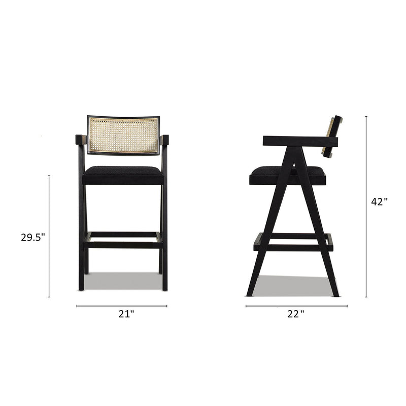 Milan - Modern Webbing Back Stool With Arms (Set of 3) - R&R Furniture Gallery (Fountain Valley, CA)