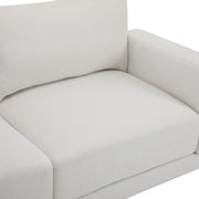 Modern Square Arm Sofa With Soft Fabric Upholstery, Deep Cushions - R&R Furniture Gallery (Fountain Valley, CA)