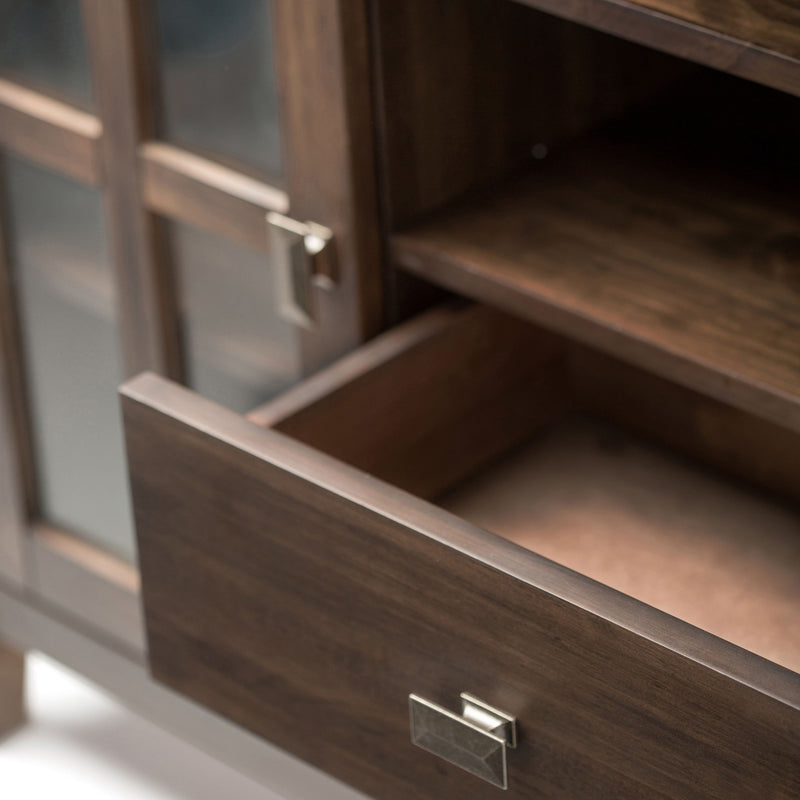 Artisan - Tall TV Media Stand - Natural Aged Brown - R&R Furniture Gallery (Fountain Valley, CA)