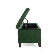 Noble House upholstered storage ottoman bench with cushioned top and fabric upholstery, ideal for living room or bedroom storage.