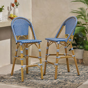 Outdoor Pe Rattan French Barstool Set - R&R Furniture Gallery (Fountain Valley, CA)