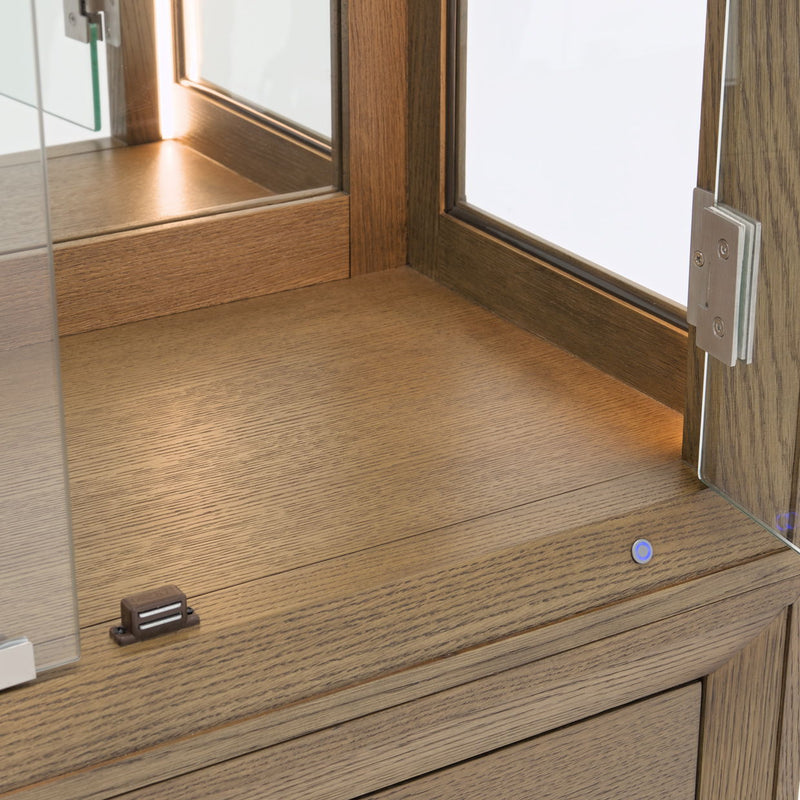 Portrait - Display Cabinet - Sienna Brown - R&R Furniture Gallery (Fountain Valley, CA)