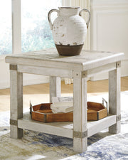 Carynhurst - Rectangular End Table - White Wash Gray - R&R Furniture Gallery (Fountain Valley, CA)