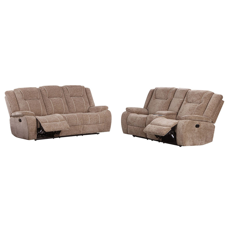Bruno - Manual Console Loveseat - Plush Tobacco
