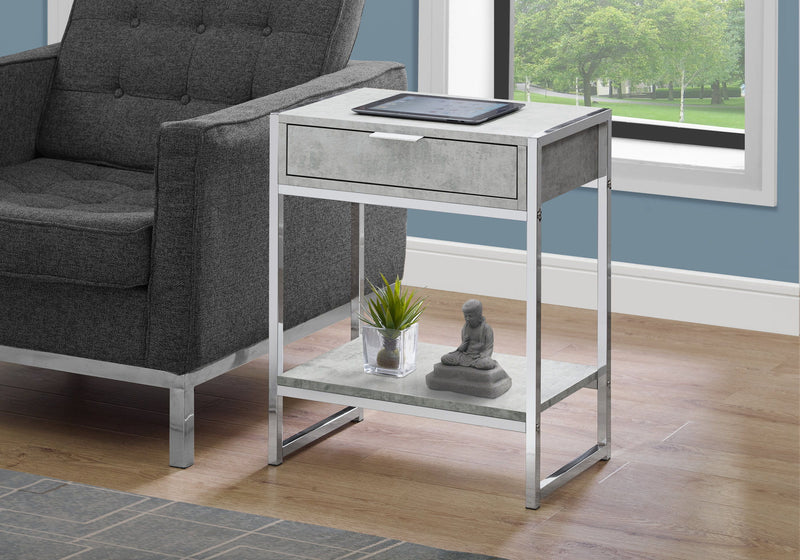 Accent Side Table, Storage Drawer, Spacious Tabletop - R&R Furniture Gallery (Fountain Valley, CA)