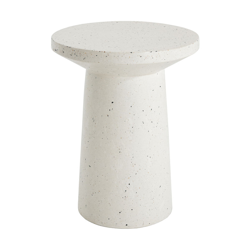 Terrazzo - Outdoor Side Table - White - R&R Furniture Gallery (Fountain Valley, CA)