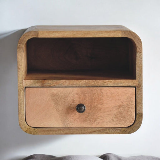 Curved Upper Slot Floating Nightstand - R&R Furniture Gallery (Fountain Valley, CA)