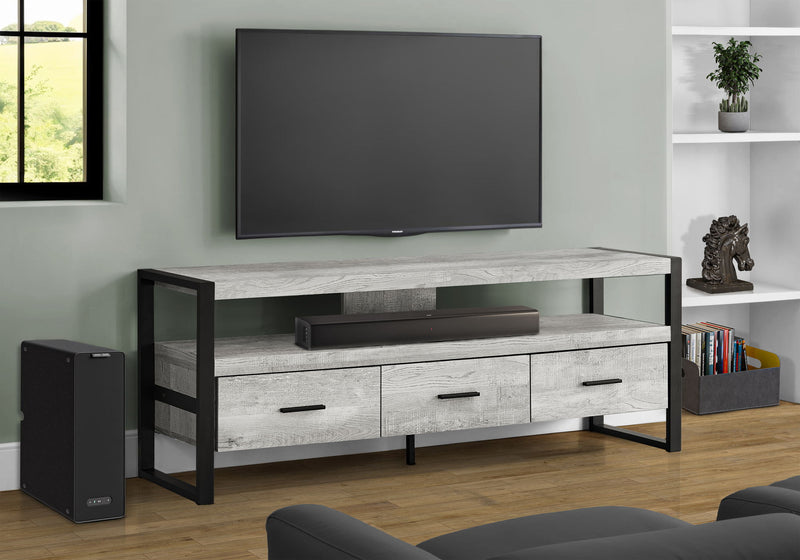 TV Stand, Console, Media Entertainment Center, Storage Drawers, Modern - R&R Furniture Gallery (Fountain Valley, CA)