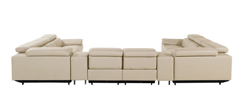 1246 - 10-Piece U-Shaped Modular Power Reclining Sectional With 4 Power Recliners And Power Headrests