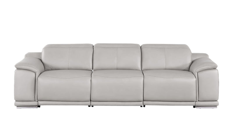 2679 - Genuine Leather Sofa With 3 Power Recliners