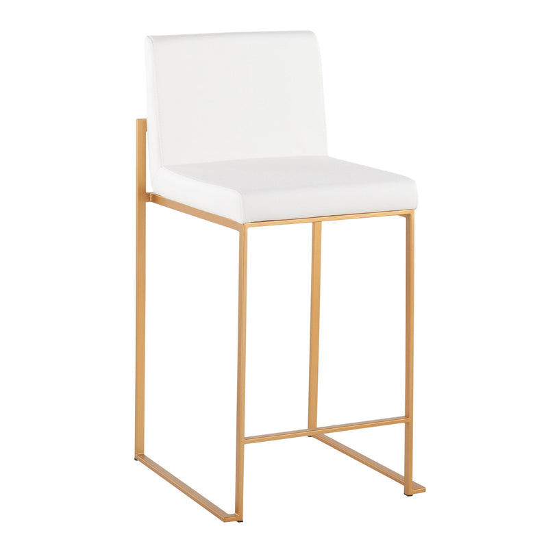 Lumi Source Fuji contemporary high back counter stool with stylish design and sleek finish, perfect for modern kitchen or bar area.