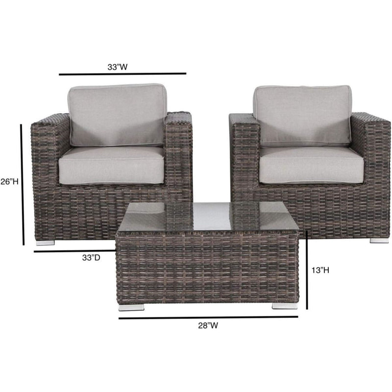 Wicker Seating Group Set With Table And Cushions - R&R Furniture Gallery (Fountain Valley, CA)
