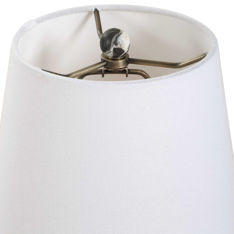Marcela - Panda Marble Buffet Lamp - Black