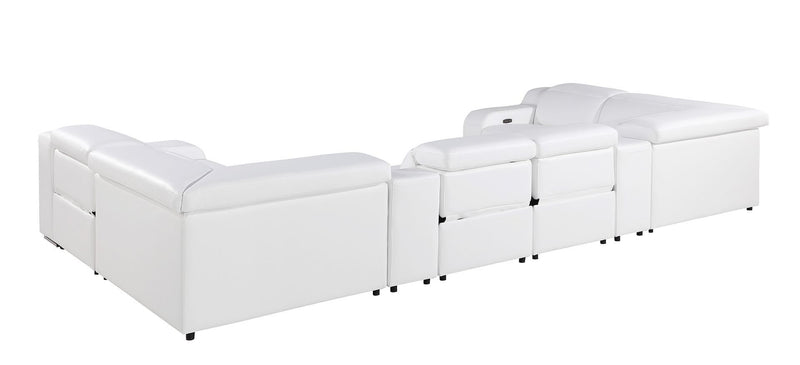 1116 - 8-Piece U-Shaped Sectional Sofa In With 4 Power Recliners & Power Headrest