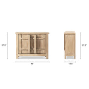 Jennifer Taylor Home Rowan 2-door natural accent cabinet with wood finish and sleek design, ideal for stylish storage.