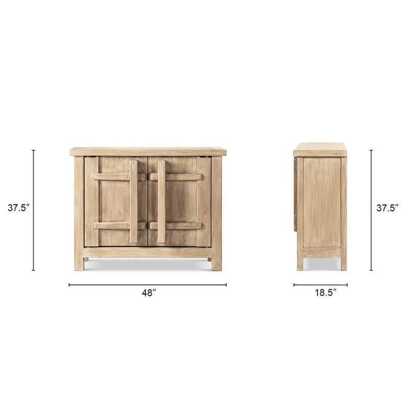 Jennifer Taylor Home Rowan 2-door natural accent cabinet with wood finish and sleek design, ideal for stylish storage.