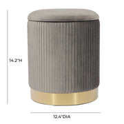 Zoe - Velvet Storage Ottoman - R&R Furniture Gallery (Fountain Valley, CA)