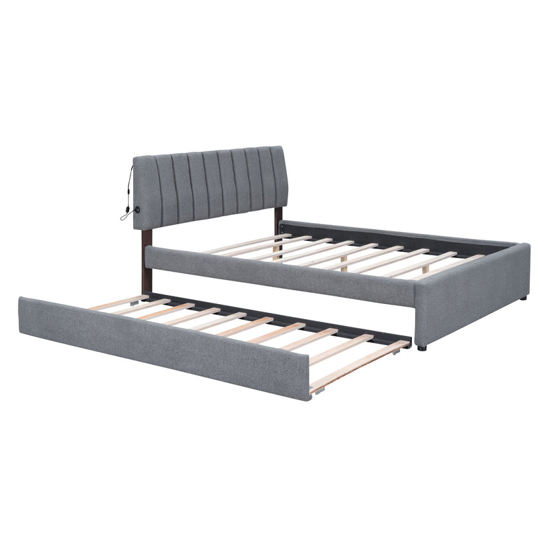 Upholstered Platform Bed With Trundle - R&R Furniture Gallery (Fountain Valley, CA)