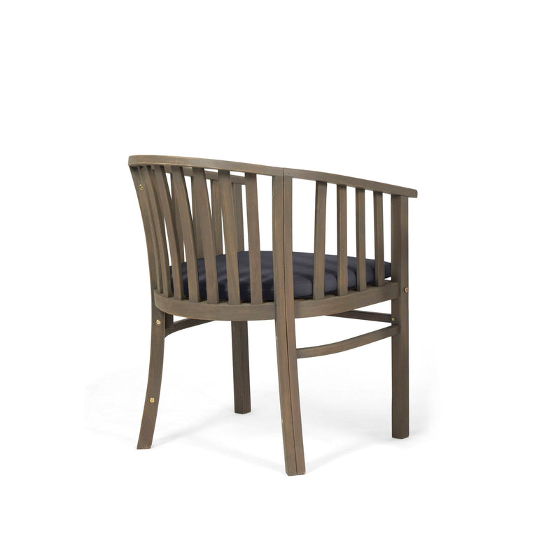 Outdoor Wooden Dining Chairs With Cushions (Set of 2) - R&R Furniture Gallery (Fountain Valley, CA)
