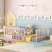 Metal Floor Bed Frame With Fence And Door - R&R Furniture Gallery (Fountain Valley, CA)