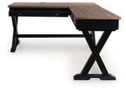 Wildenauer - Home Office Desk And Return - Brown / Black - R&R Furniture Gallery (Fountain Valley, CA)