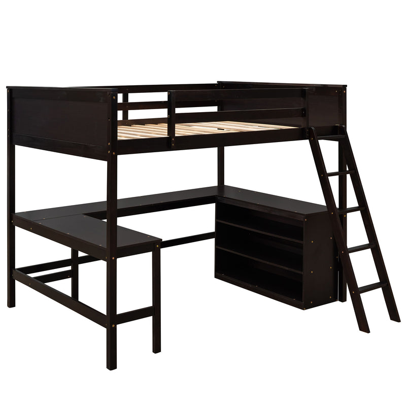 Loft Bed With Shelves With Desk - R&R Furniture Gallery (Fountain Valley, CA)