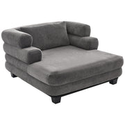 Noble House oversized chaise lounge sofa bed with deep seat and layered armrests, modern and comfortable seating option.