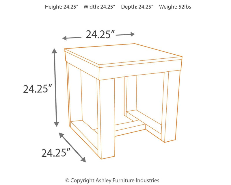 Watson - Square End Table - Dark Brown - R&R Furniture Gallery (Fountain Valley, CA)