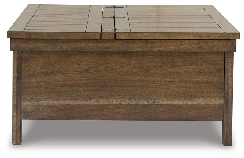 Moriville - Lift Top Cocktail Table - Grayish Brown - R&R Furniture Gallery (Fountain Valley, CA)