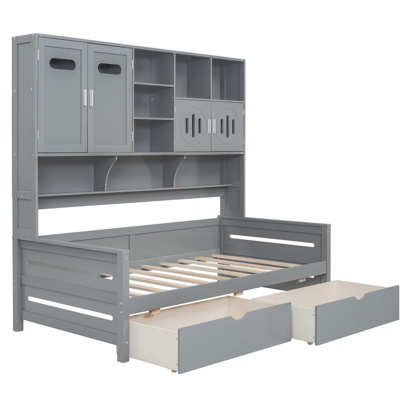 Daybed With All-In-One Cabinet And Shelf - R&R Furniture Gallery (Fountain Valley, CA)