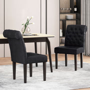 Broxton - Tuft Dining Rolltop Chairs With Button Tufted Backrest (Set of 2) - R&R Furniture Gallery (Fountain Valley, CA)