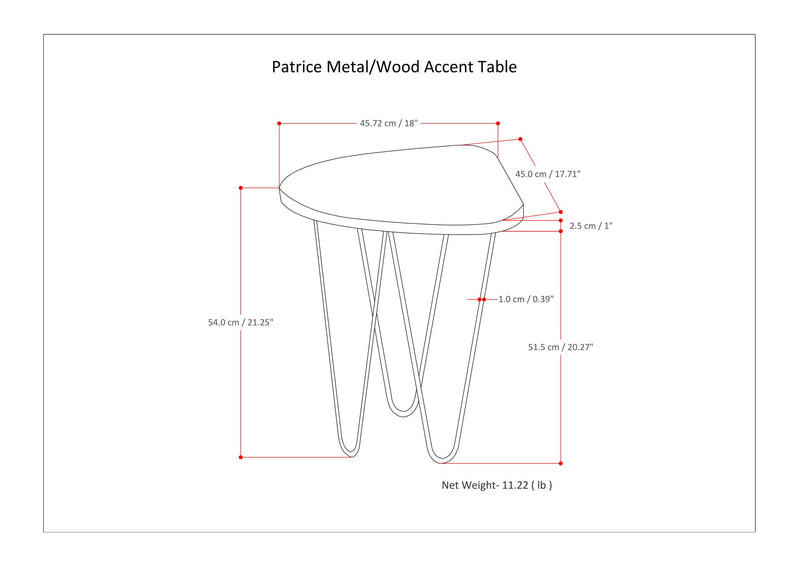Patrice - Handcrafted Metal And Wood Accent Table - R&R Furniture Gallery (Fountain Valley, CA)