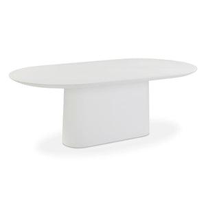 Nara - Indoor / Outdoor Concrete Dining Table - Pure White - R&R Furniture Gallery (Fountain Valley, CA)