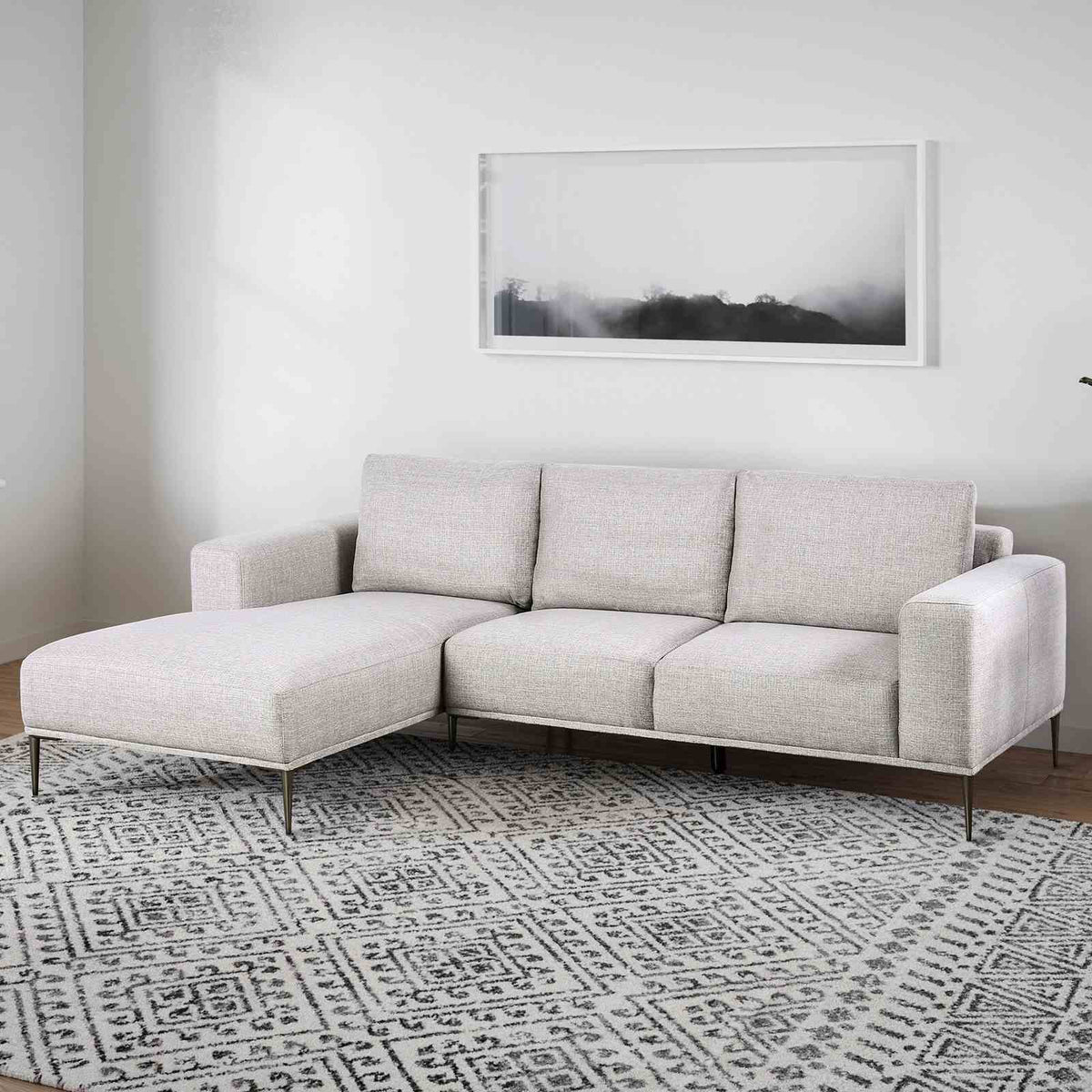 Sectional, Left Chaise, Gray - FM63009GY-SECT-L