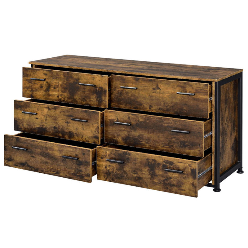 Juvanth - Dresser - Rustic Oak & Black - R&R Furniture Gallery (Fountain Valley, CA)