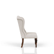 Upholstered Wing Host Chair - Light Gray - R&R Furniture Gallery (Fountain Valley, CA)