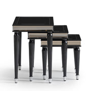 La Francaise - Nesting Tables (Set of 3) - Black Ice - R&R Furniture Gallery (Fountain Valley, CA)