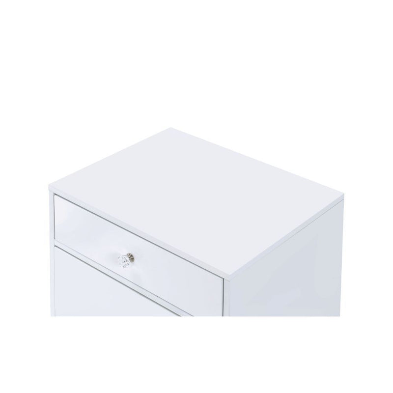 Ottey - Cabinet - White High Gloss & Gold - R&R Furniture Gallery (Fountain Valley, CA)