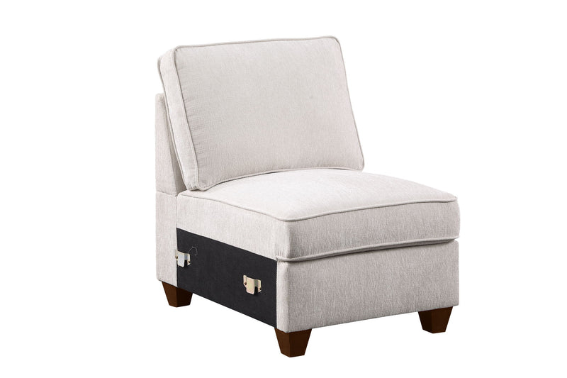 Rene - Sectional Sofa With Ottoman - Beige - R&R Furniture Gallery (Fountain Valley, CA)