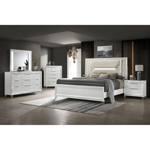2 Drawer Nightstand With Accents - White