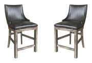 Lodge Dining - Swivel Counter Sling Chair (Set of 2) - Siltstone - R&R Furniture Gallery (Fountain Valley, CA)