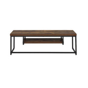 Bob - TV Stand - Weathered Oak & Black Metal - R&R Furniture Gallery (Fountain Valley, CA)