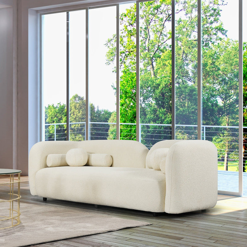 Donna - Japandi Design Boucle Sofa - R&R Furniture Gallery (Fountain Valley, CA)