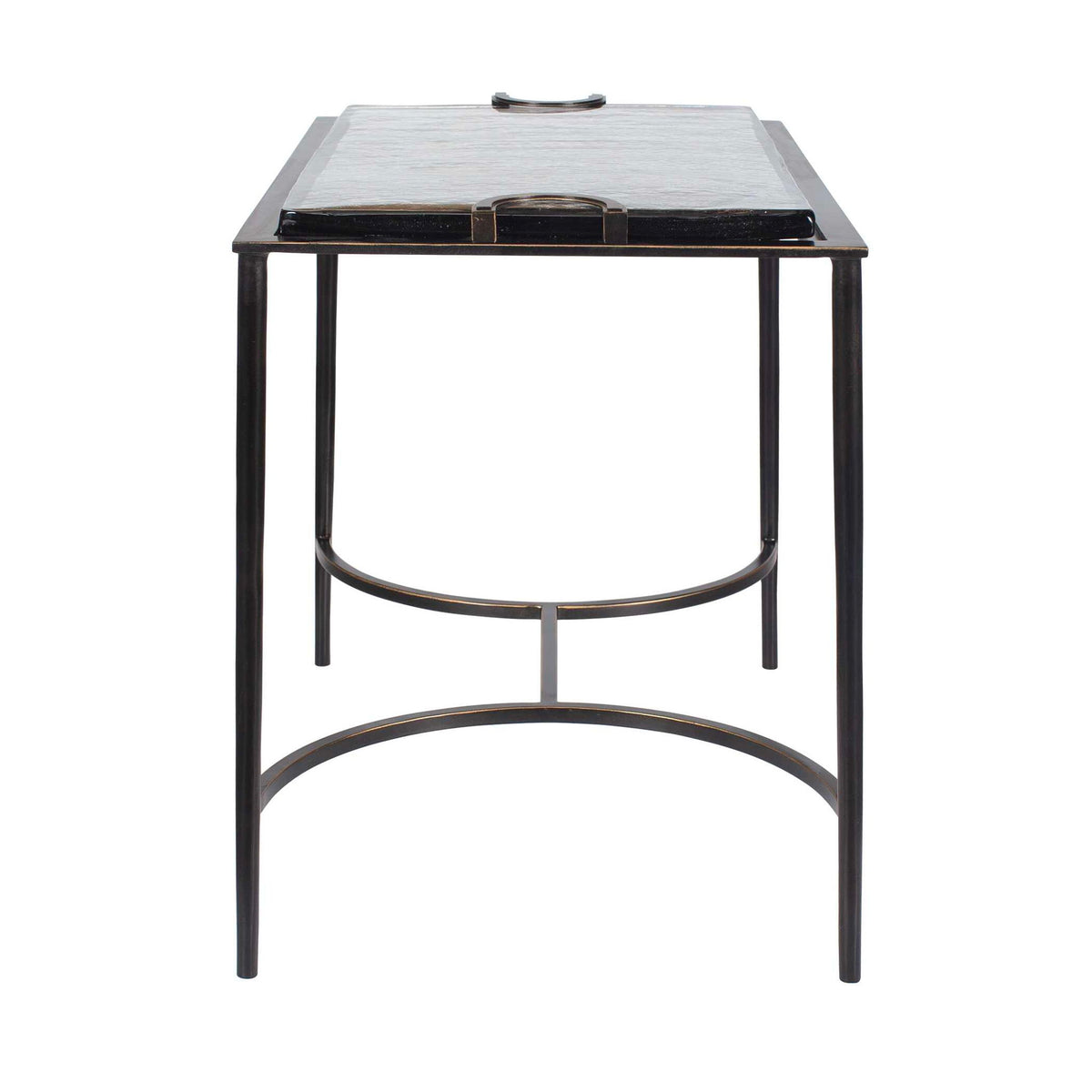 Eisen - Textured Glass Accent Table - Bronze