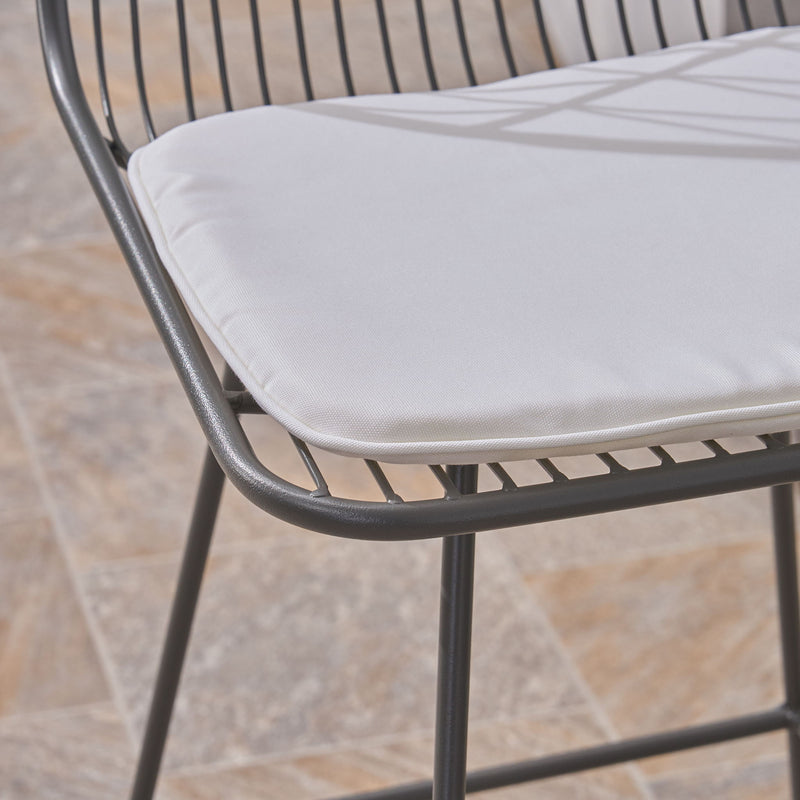 Yearning - Iron Counter Stool With Water Resistant Cushion - R&R Furniture Gallery (Fountain Valley, CA)