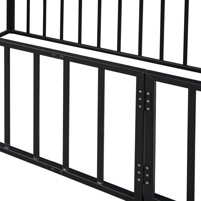 Metal Floor Bed Frame With Fence And Door - R&R Furniture Gallery (Fountain Valley, CA)