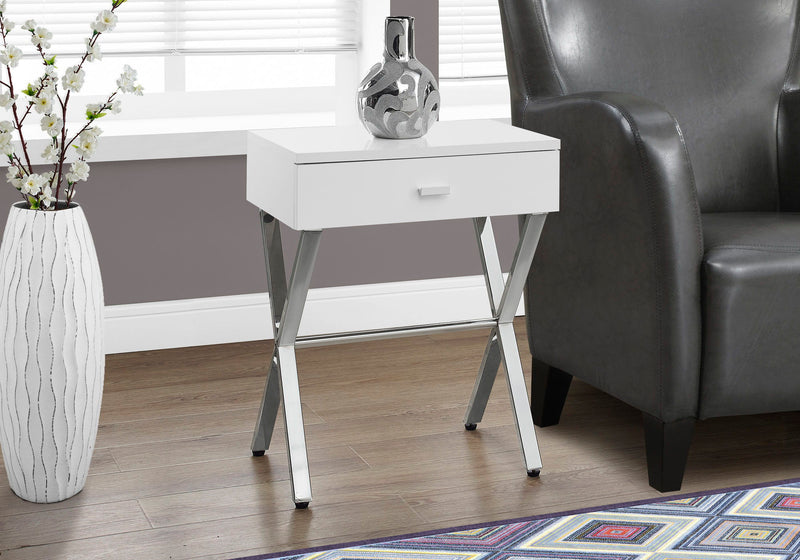 Accent Side X Table, Storage Drawer, Contemporary & Modern - R&R Furniture Gallery (Fountain Valley, CA)
